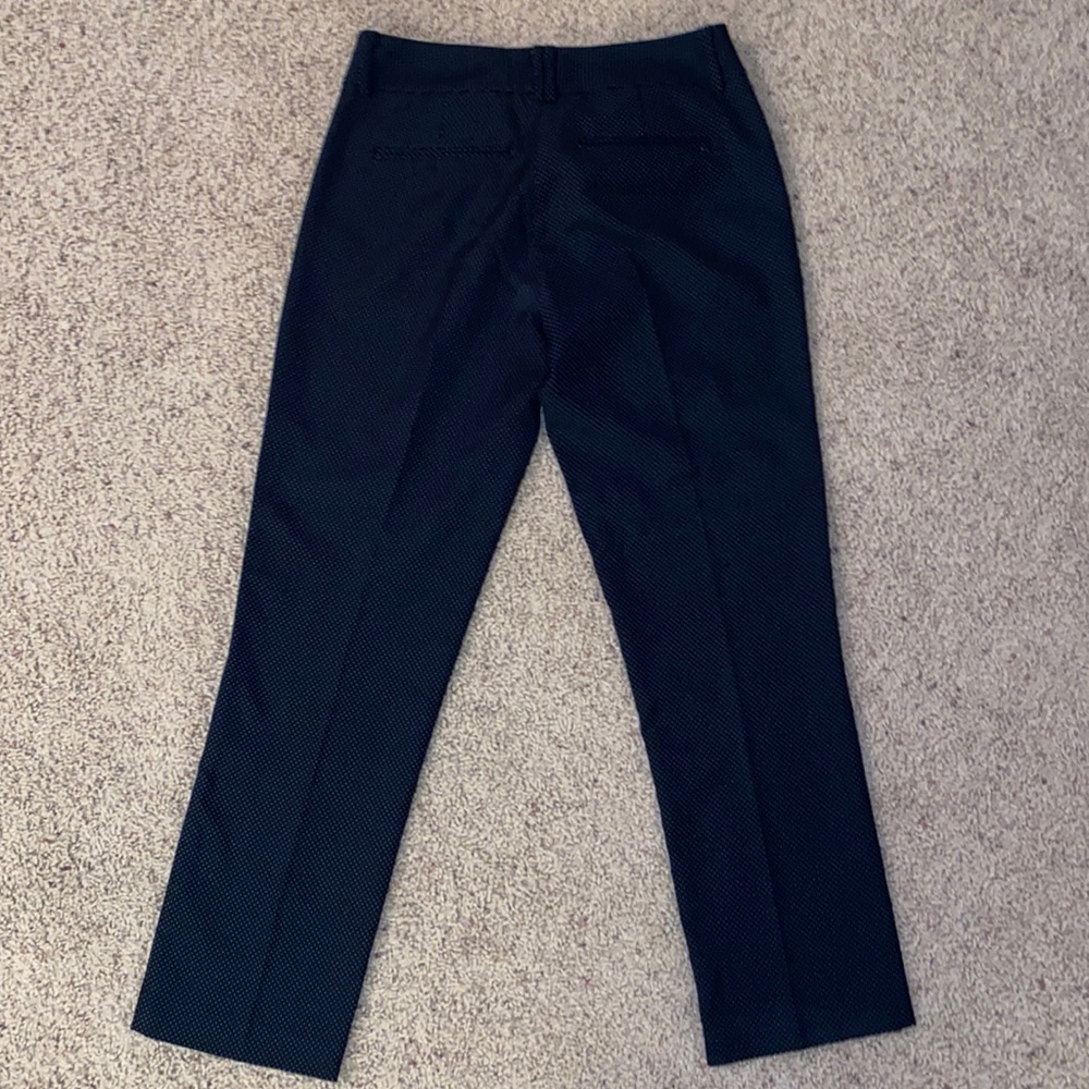 Ankle cropped polka dot slacks